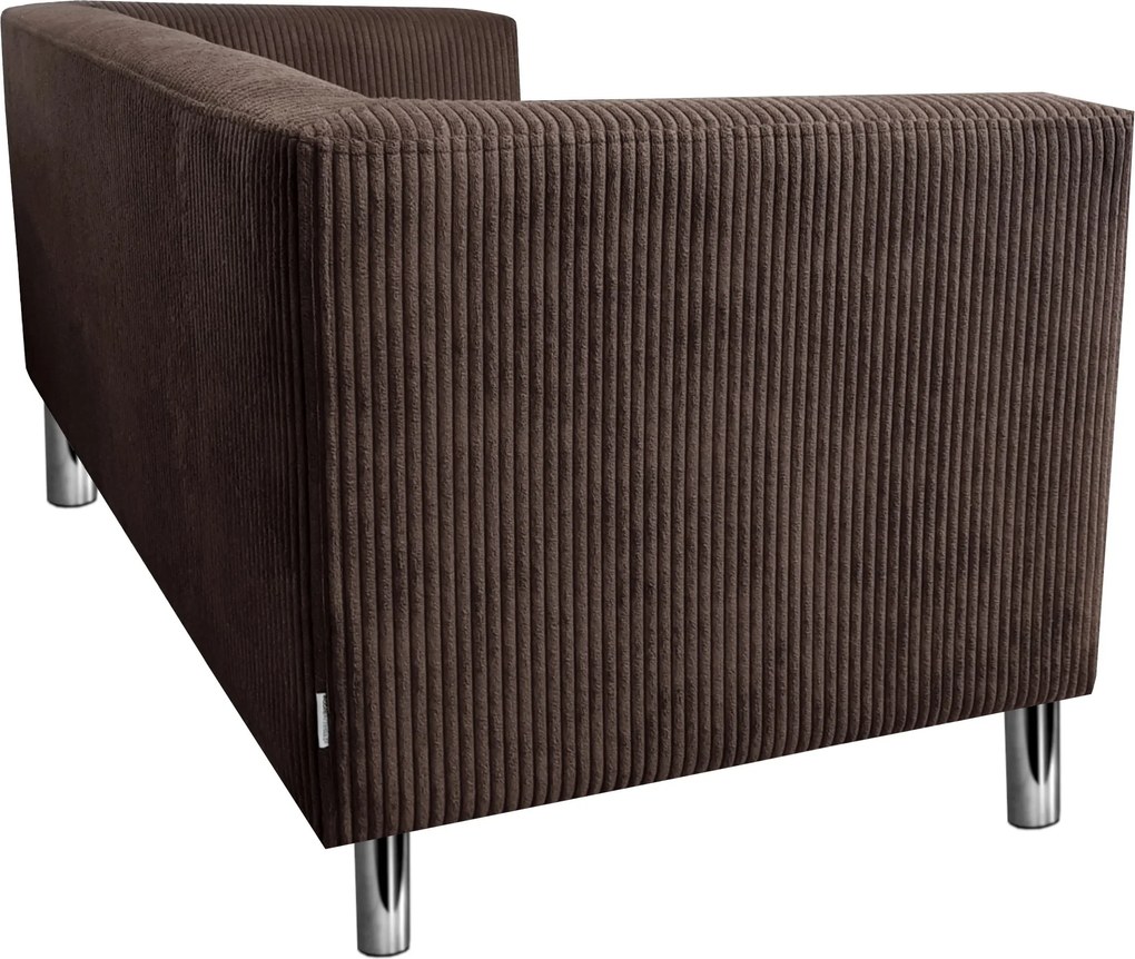 Sofa Monaco : Kolor nogi - Chrom, Kolor tkaniny - Kronos6/Poso6, Typ tkaniny - Kronos/Poso, Wysokość nogi - 15 cm