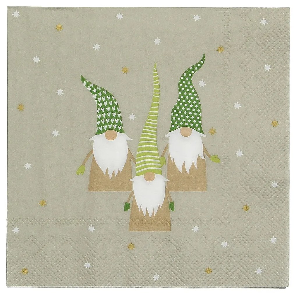 Serwetki świąteczne Gnomes 20 szt.