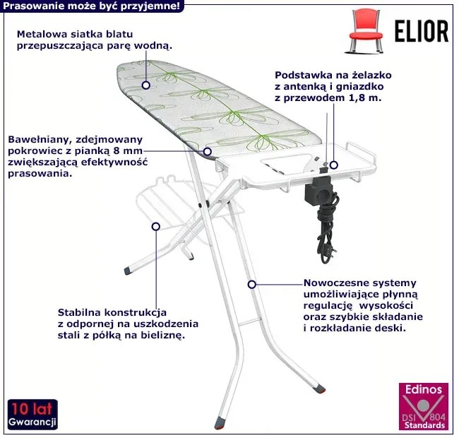 Deska do prasowania z półką i gniazdkiem B5-L32