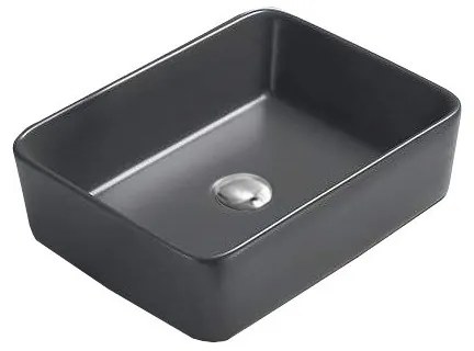 Mexen Catia umywalka nablatowa 48 x 37 cm, szara ciemna mat - 21314871