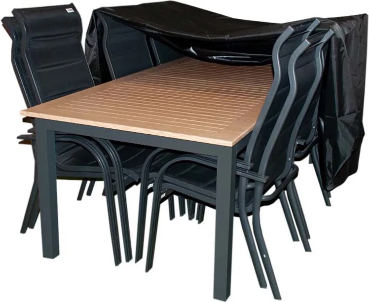 Doppler Pokrowiec ochronny na stół 220x100 cm + 6 krzeseł Miami