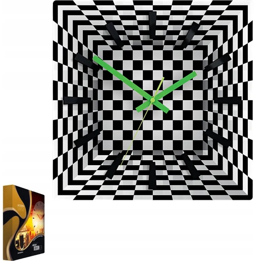 Zegar ścienny iluzja złudzenie akrylowy illusion okrągły kwarcowy