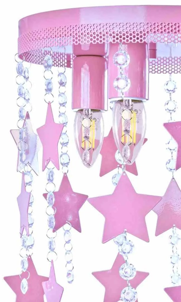 Lampa Sufitowa STAR 3xE27 róż