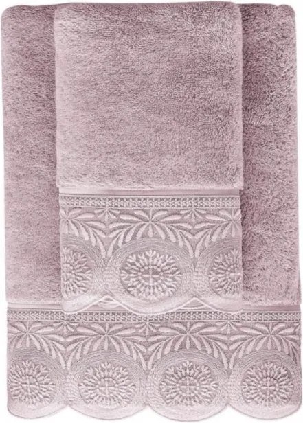 Ręcznik QUEEN 50x100 cm z koronką Lila