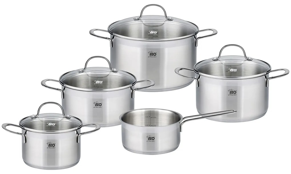 Elo 42505 5-częściowy zestaw garnków ze stalinierdzewnej Top Collection