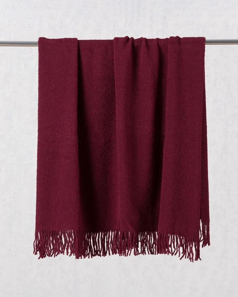 Pled Boucle 140x200 cm red wine