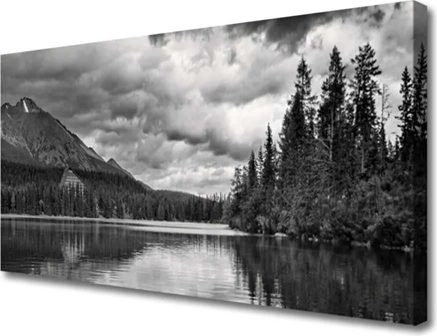 Fotoobraz na płótnie Krystaliczne Jezioro pod Szczytami