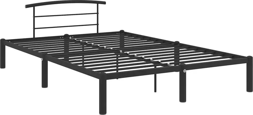 Czarne metalowe łóżko w stylu industrialnym 120x200 cm R5-K73