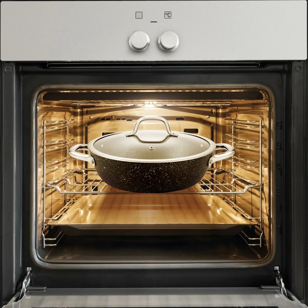 Tescoma Patelnia głęboka z pokrywką PRESIDENT  Stone, 26 cm, 26 cm