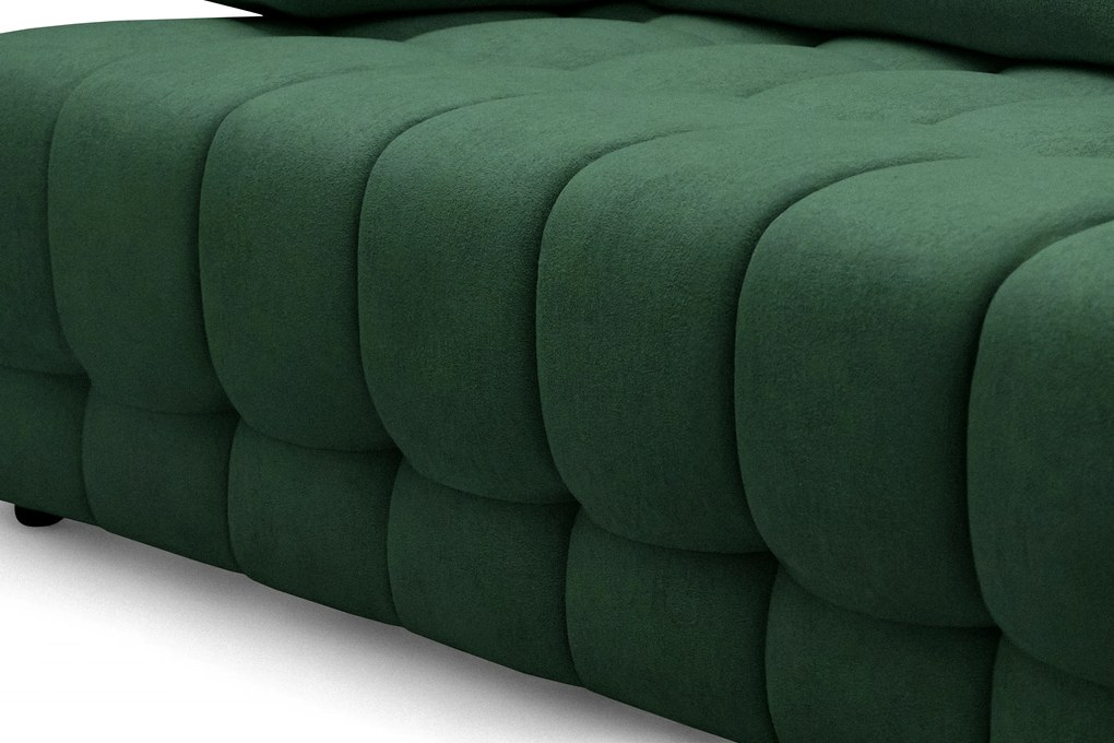 Kanapa Tuko rozkładana z pojemnikiem - zielona dzianina Freya 210-09