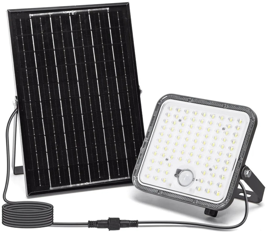 Aigostar - LED 120W solarny reflektor z czujnikiem, 3,4V IP66 + DO
