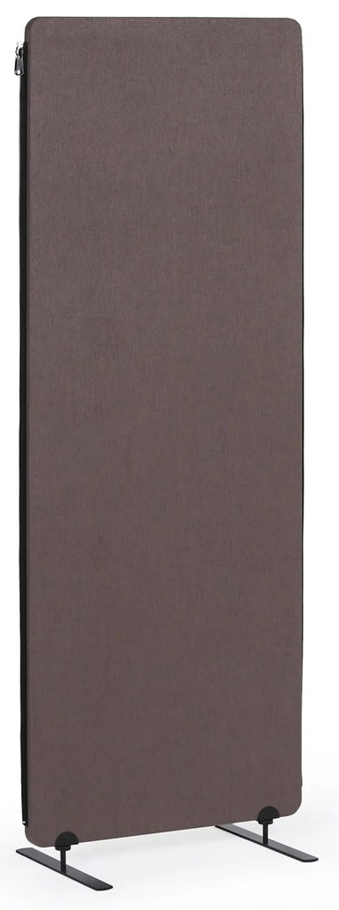 Akustyczny parawan, ścianka działowa 160 x 60 cm, 3 sztuki w opakowaniu, powierzchnia tekstylna, połączenia na zamek błyskawiczny, brązowy