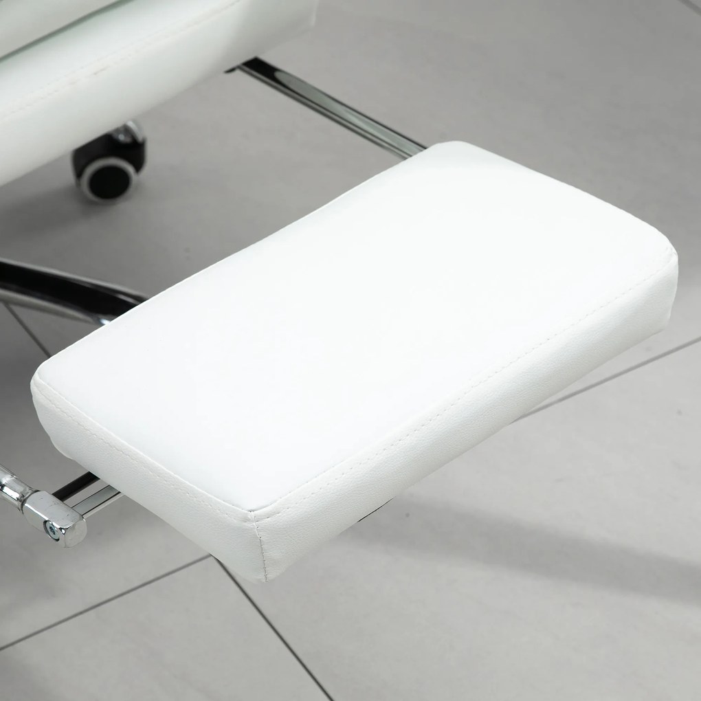 Vinsetto Krzesło biurowe z regulacją wysokości Krzesło do biurka Krzesło obrotowe 90°–155° Oparcie PU | Aosom PL