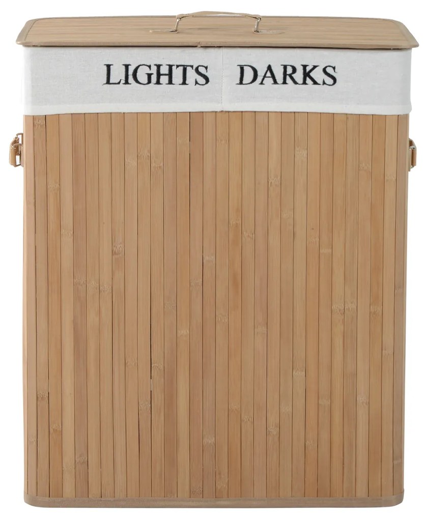 HOMCOM Kosz na Pranie Bambusowy 100L Naturalny Przestronny i Stylowy Idealny do Dużych Rodzin | Aosom PL