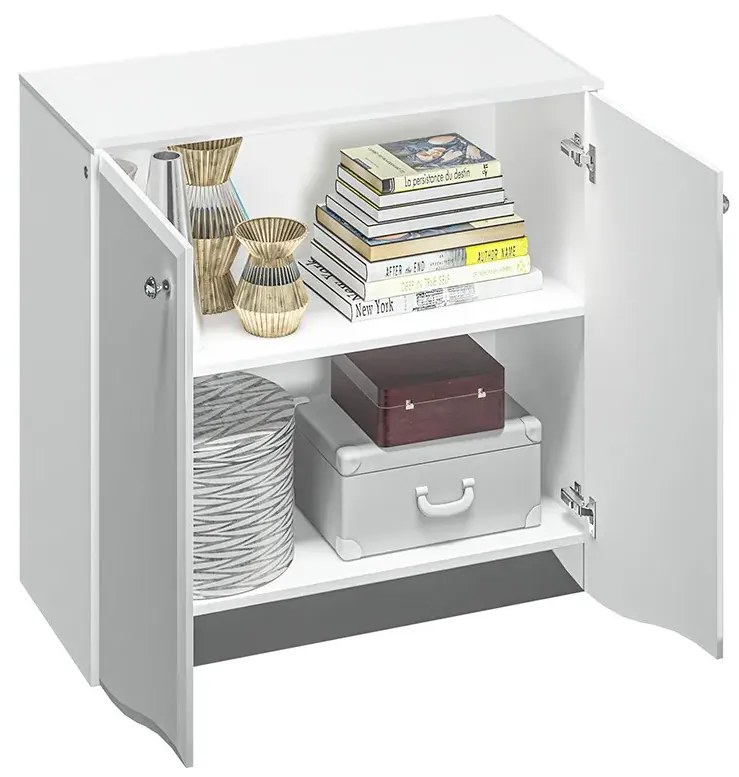 Komoda BLANC 09 2D 90cm biały połysk ML MEBLE