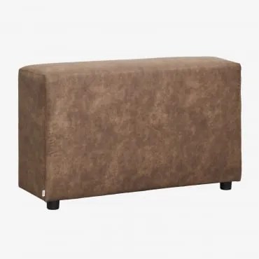 Lewe Wysokie Podłokietnik ↑65 Cm Do Modułowej Sofy Bruna Zamsz W Kolorze Brązowej Kawy - Sklum