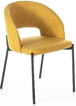 Greta - Krzesło materiałowe żółte 2 szt.