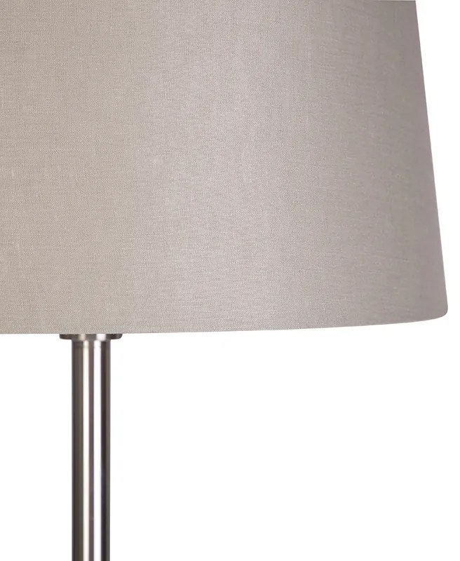 Nowoczesna lampa stojąca stalowa z abażurem w kolorze taupe 45 cm - Simplo Nowoczesny Oswietlenie wewnetrzne