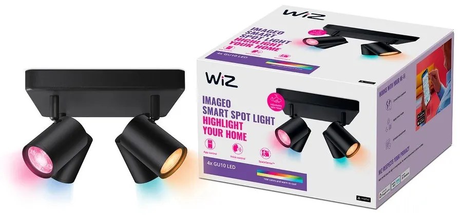 Inteligentna lampa punktowa z gwintem GU10 5 W Imageo – WiZ