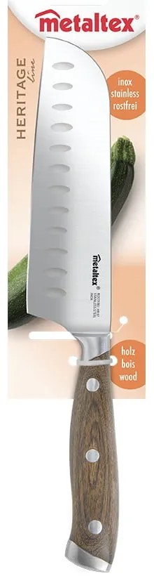 Nóż typu santoku ze stali nierdzewnej Heritage – Metaltex