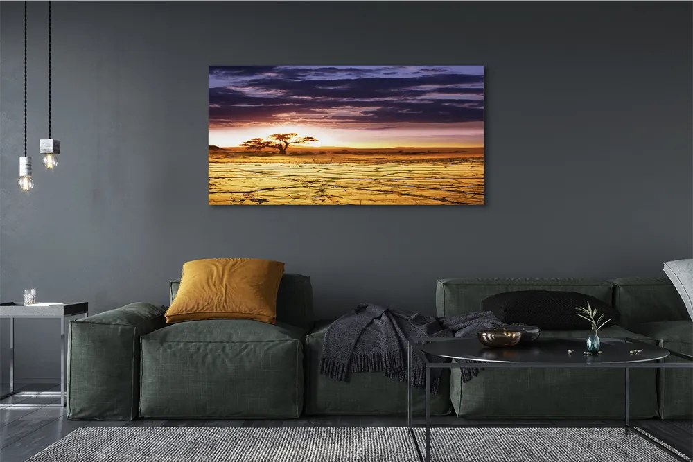 Fotoobraz na płótnie Chmury i Drzewa na Niebie