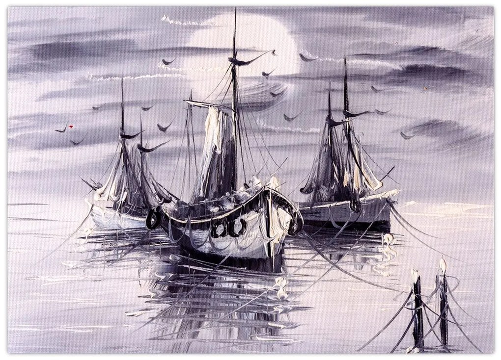 Obraz - Port, obraz olejny (70x50 cm)
