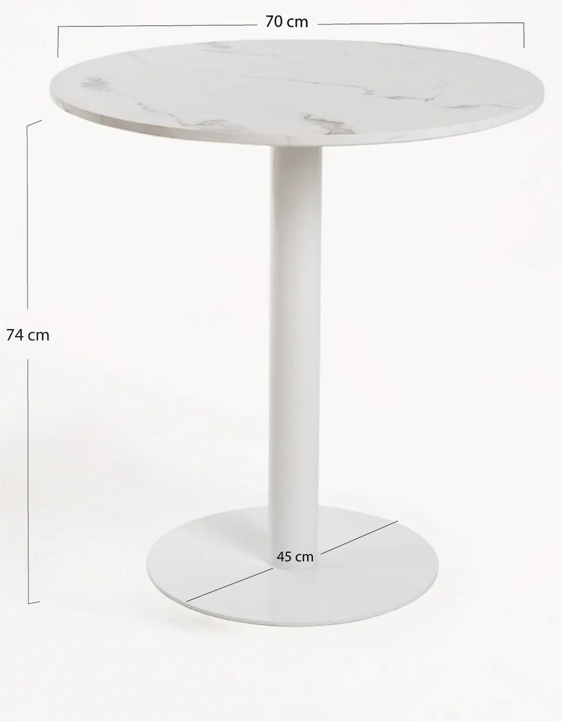 Stó Firro Okrgy 70cm Biay