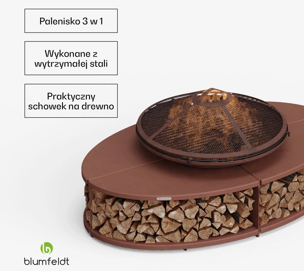 Blumfeldt Ebeko Palenisko ogrodowe 3 w 1