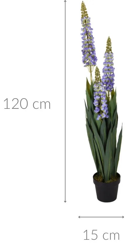 Sztuczny łubin w doniczce, 120 cm