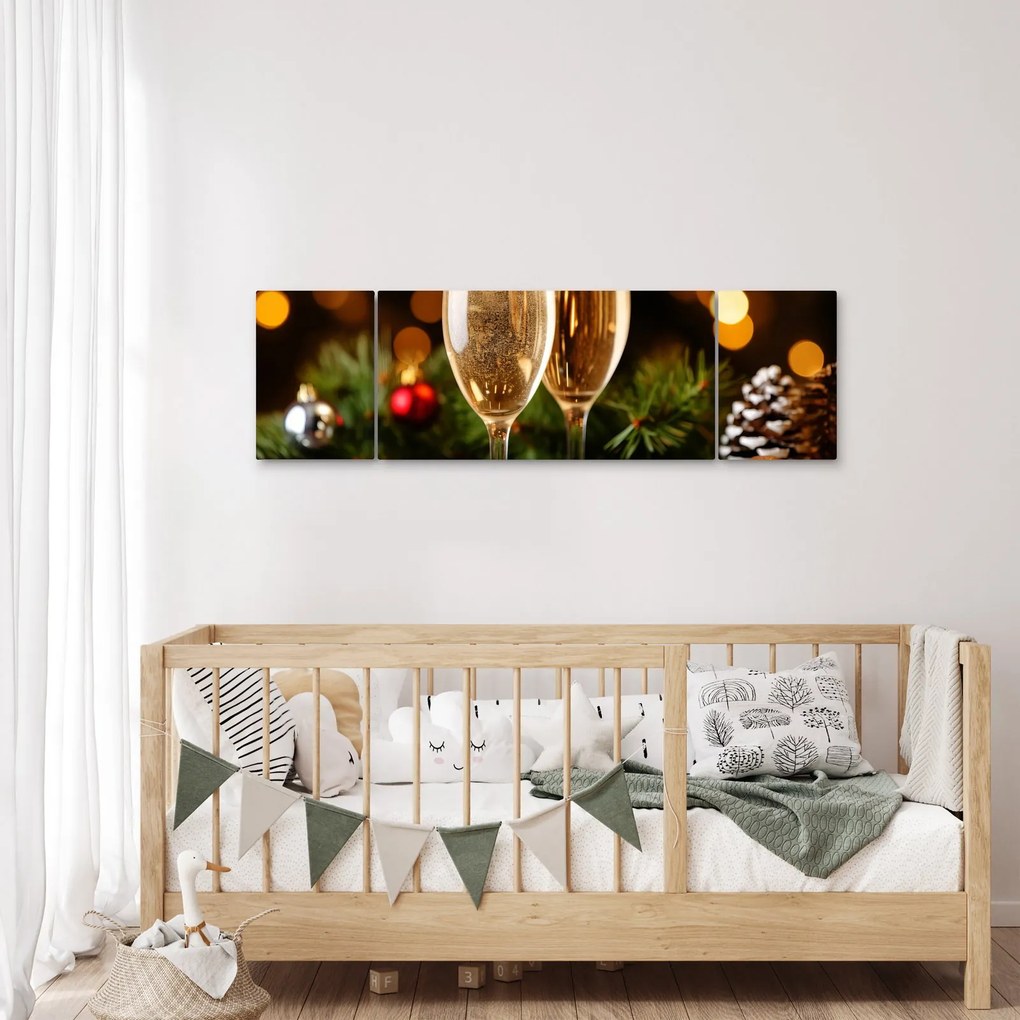 Obraz - Kieliszek szampana (170x50 cm)