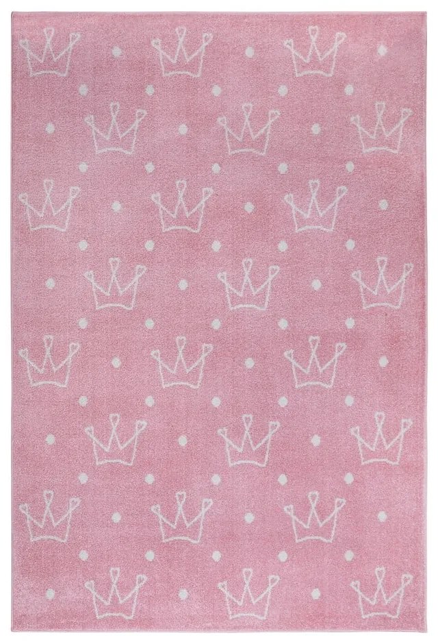 Różowy dywan dziecięcy 120x170 cm Crowns – Hanse Home