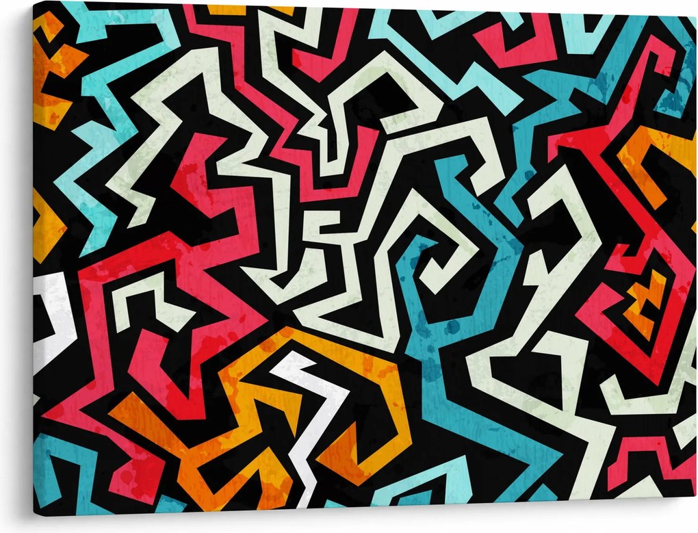 Obraz abstrakcji graficznej (70x50 cm)