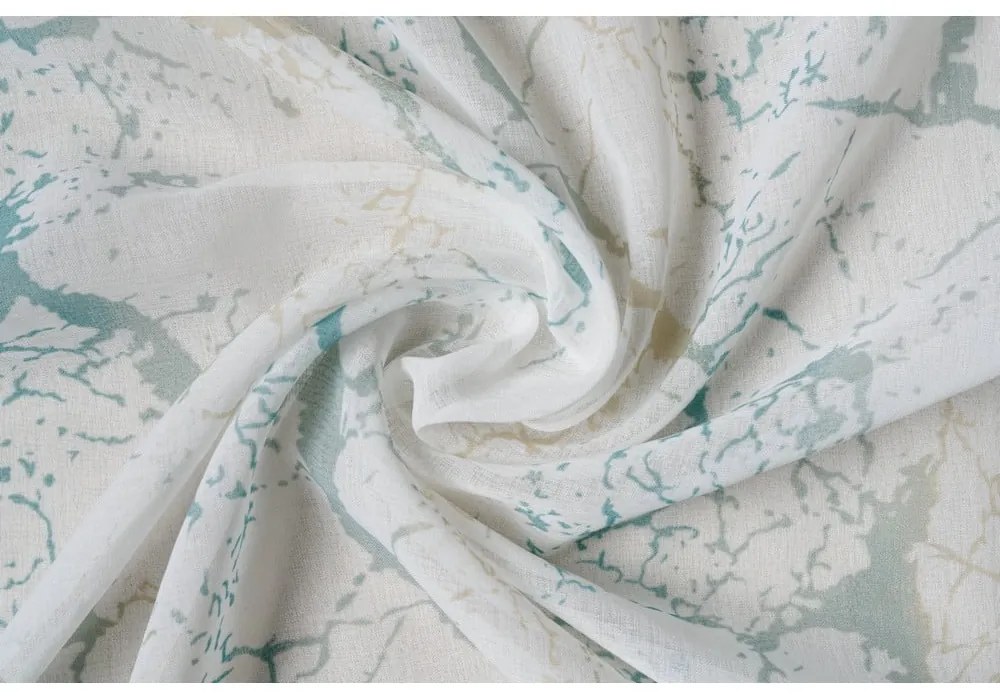 Kremowo-turkusowa firanka 140x260 cm Mizar – Mendola Fabrics