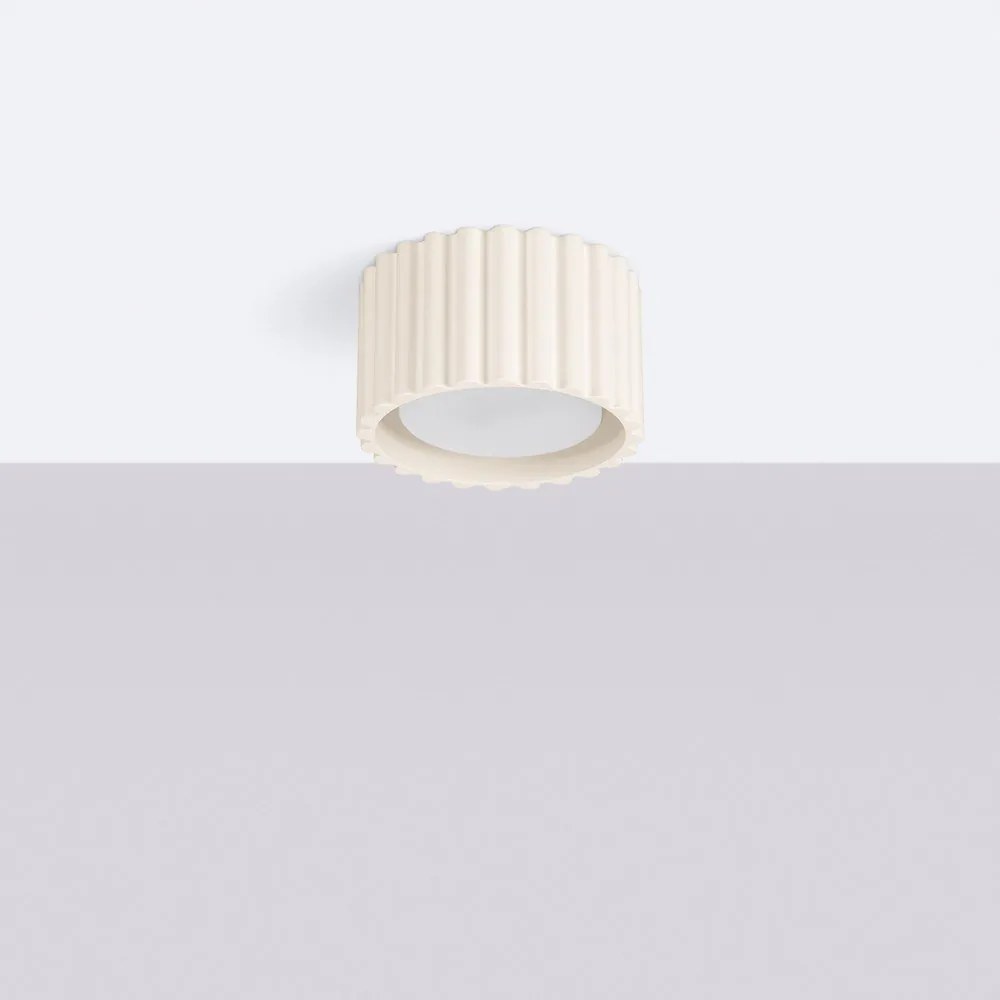 Beżowa metalowa lampa punktowa ø 10 cm Zora – Sollux