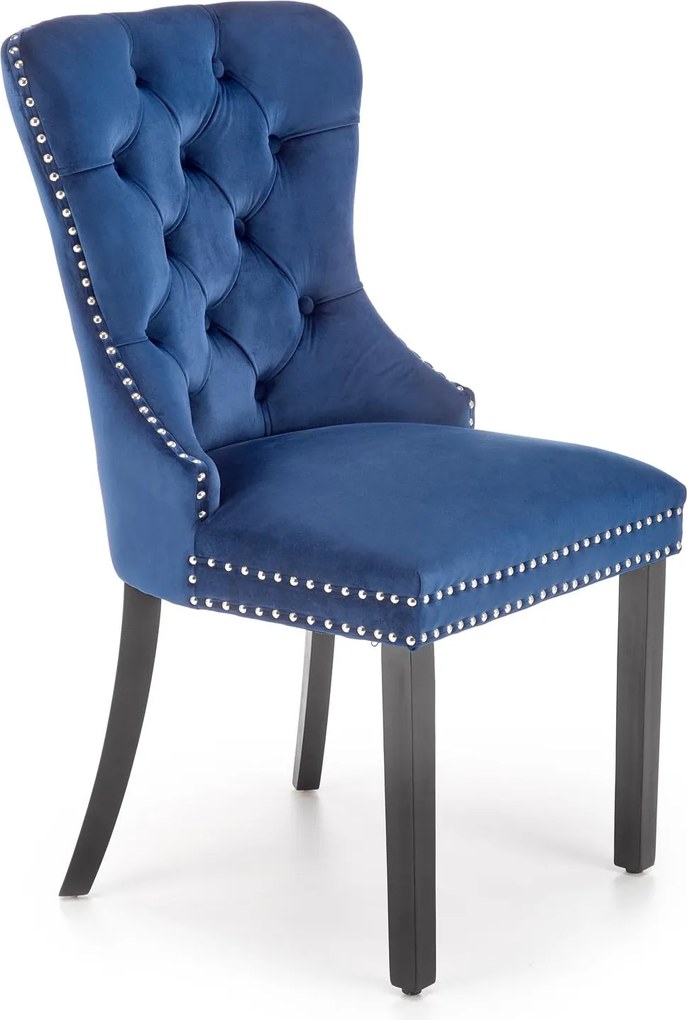 Pikowane velvetowe krzesło z pinezkami Miya