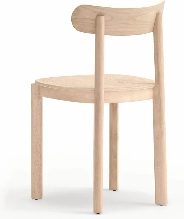 Krzesło w dekorze jesionu w naturalnym kolorze Nara – Teulat
