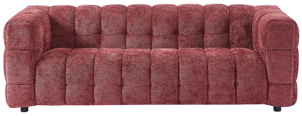 3-osobowa kanapa z bordowej tkaniny teksturowanej LERICI od Pascal Morabito