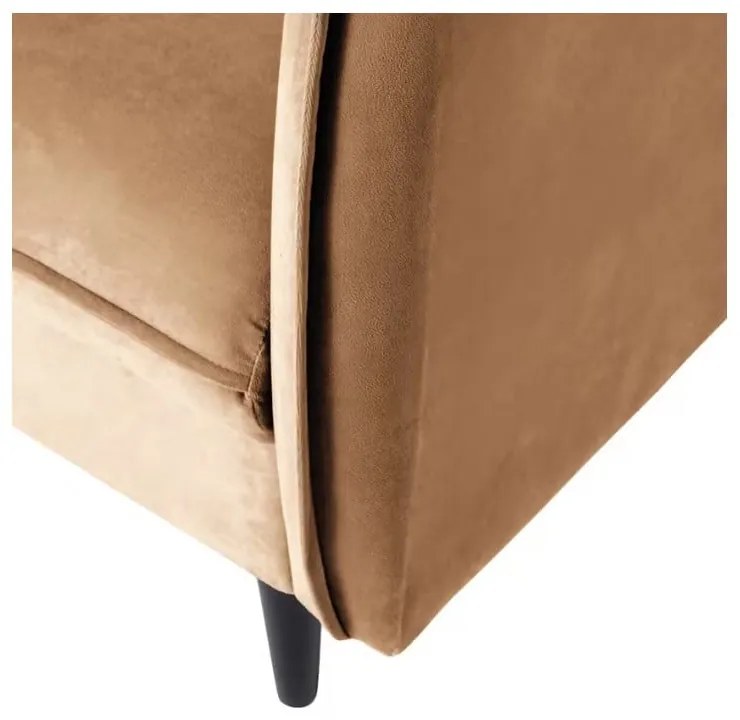 Brązowa aksamitna sofa 203 cm Juli – Ropez