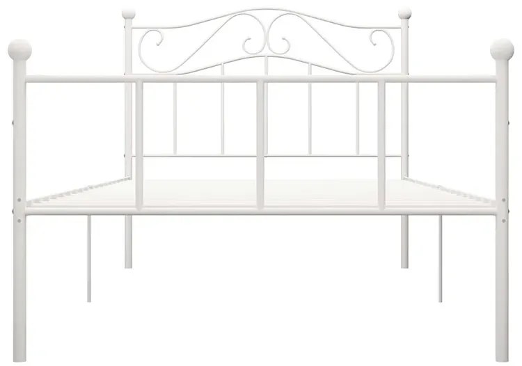 Białe metalowe łózko w stylu loft 100x200 cm A0-T29