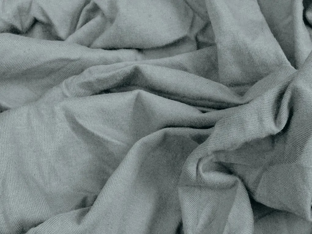 PrzytulneMieszkanie.pl Prześcieradło jersey zielono-niebieskie 90 x 200 cm