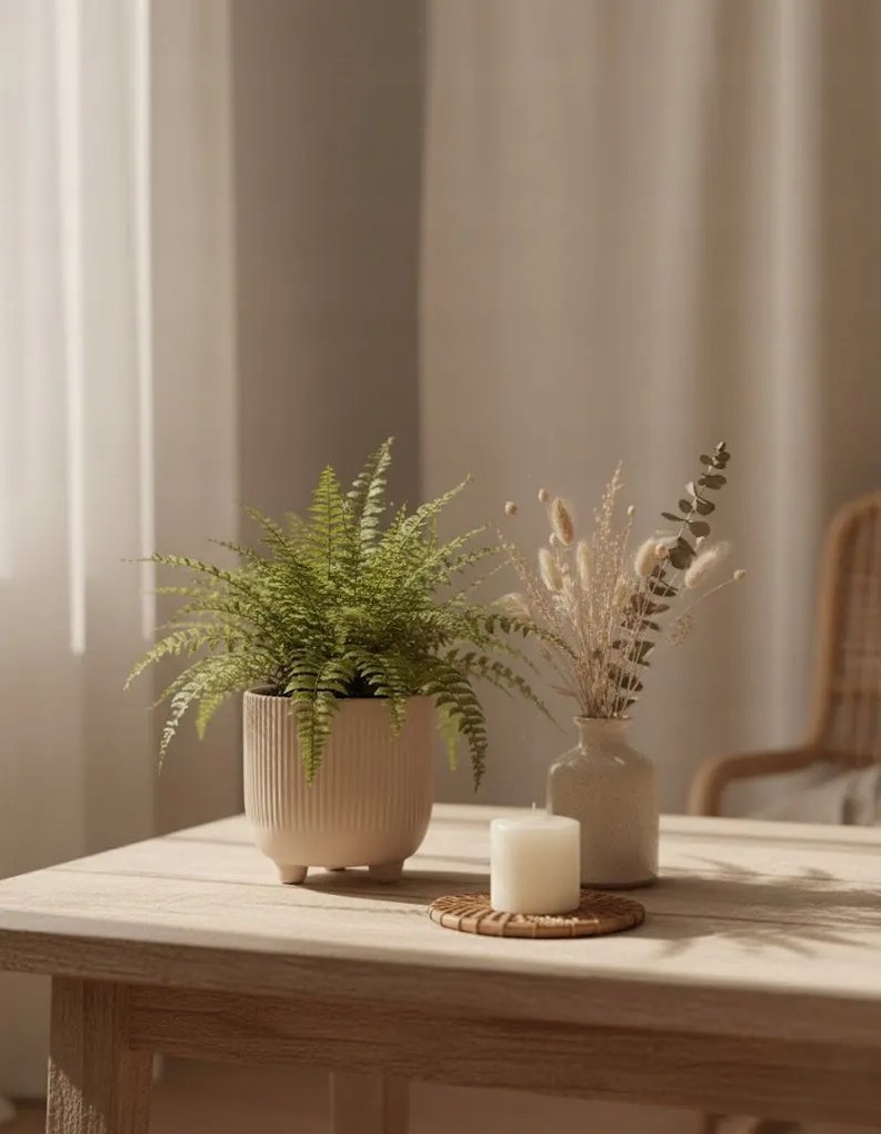 Doniczka Ecru Osłonka 15 cm z Ceramiki na Trzech Nóżkach Designerska Donica