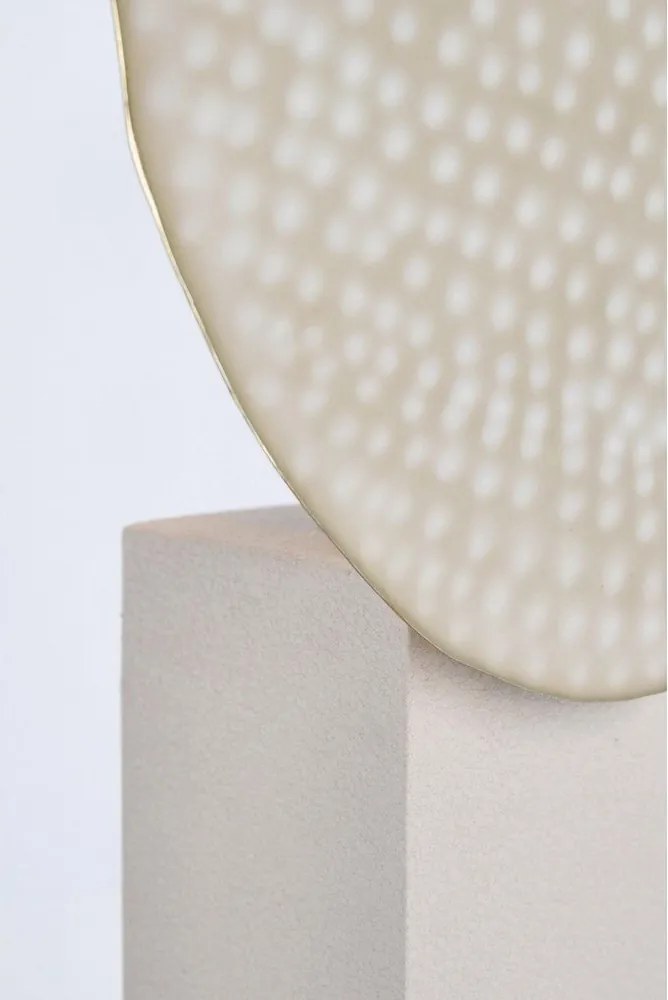 Beżowa metalowa lampa stołowa z metalowym kloszem (wysokość 57 cm) Neev – Bizzotto