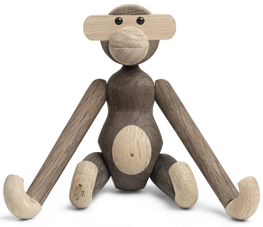 Figurka z litego drewna dębowego Kay Bojesen Denmark Monkey