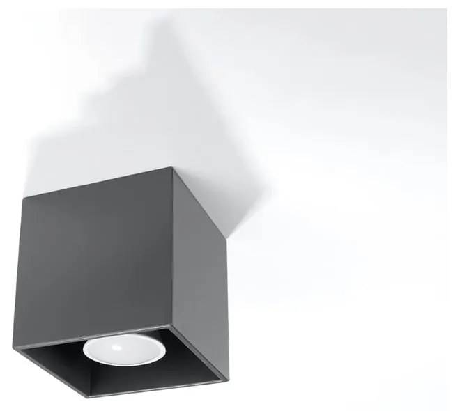 Ciemnoszara lampa punktowa 10x10 cm Geo – Nice Lamps
