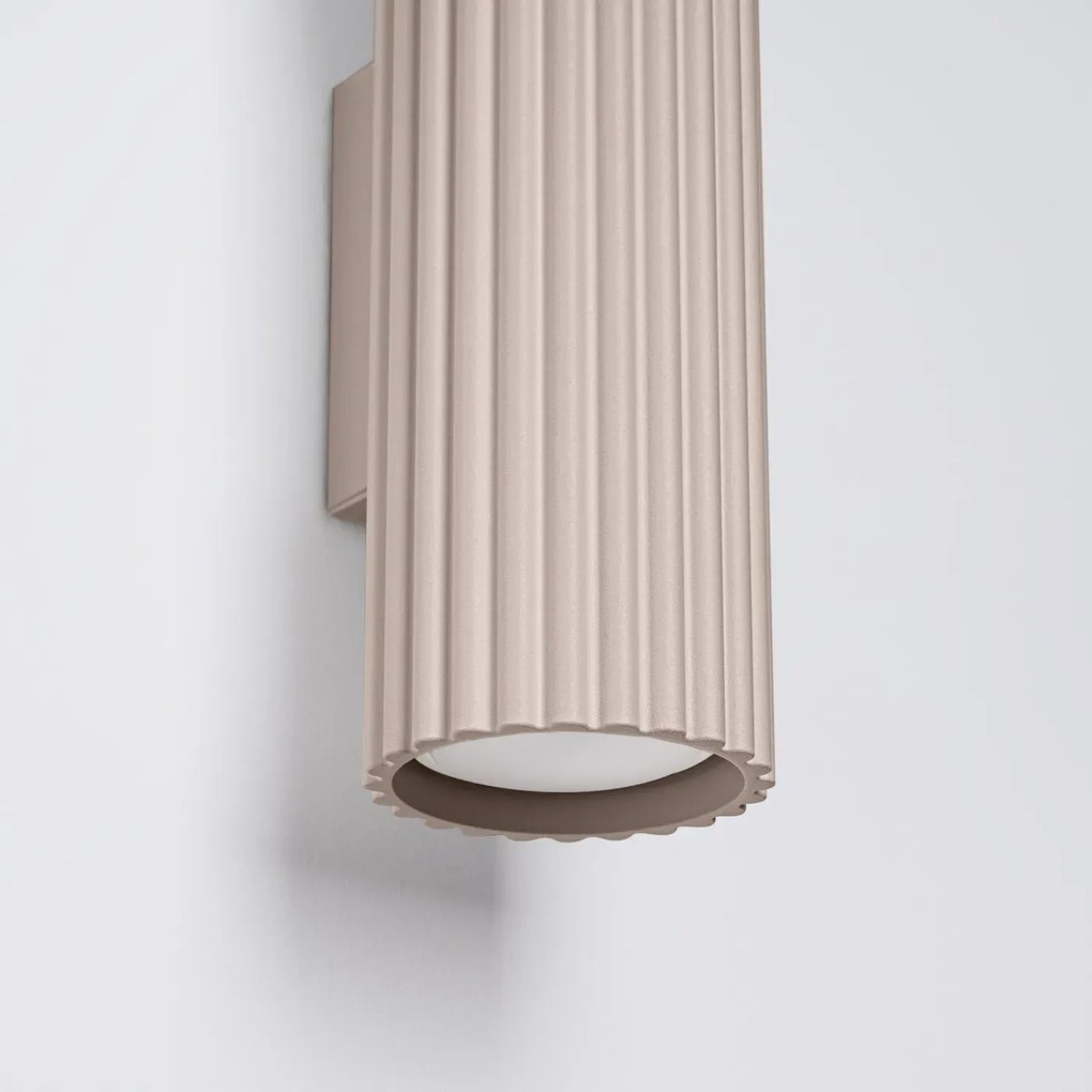 Kinkiet KARBON 20 taupe ryflowany  SOLLUX  LIGHTING