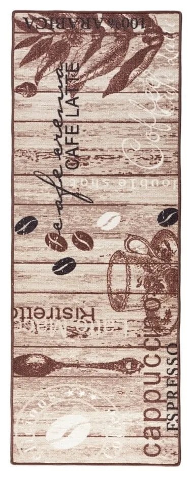 Brązowy chodnik kuchenny Hanse Home Delicious Coffee, 67x180 cm