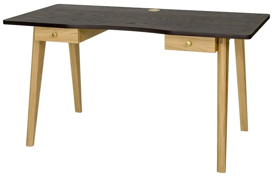 Biurko w dekorze dębu 70x140 cm Nice – Woodman