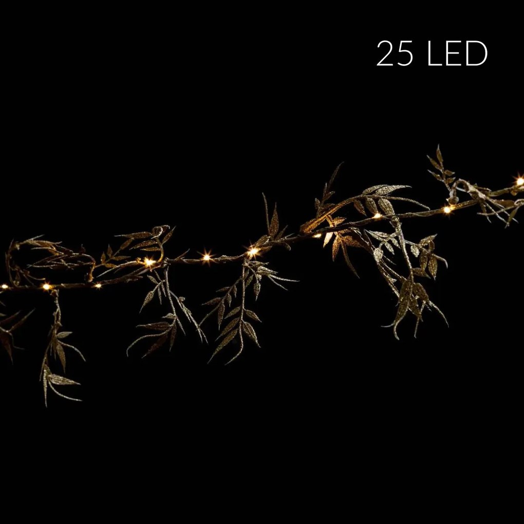 Girlanda świetlna wewnętrzna z roślinnym motywem, 25 LED