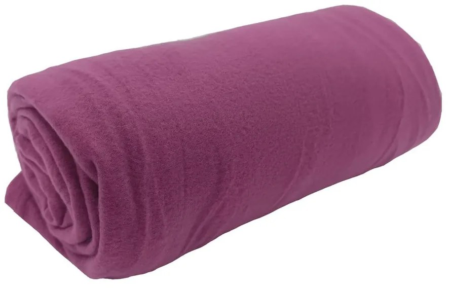 Fioletowy polarowy koc 150x200 cm Plain – JAHU collections