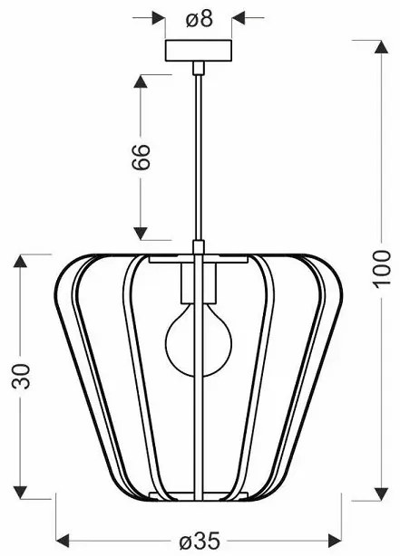 Industrialna lampa wisząca z ażurowym kloszem - V148 W4-B14